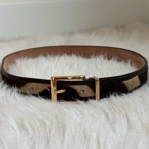 Authentic D&G dolce&gabbana cowhide fur leather belt